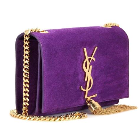 saint laurent purple shoulder bags